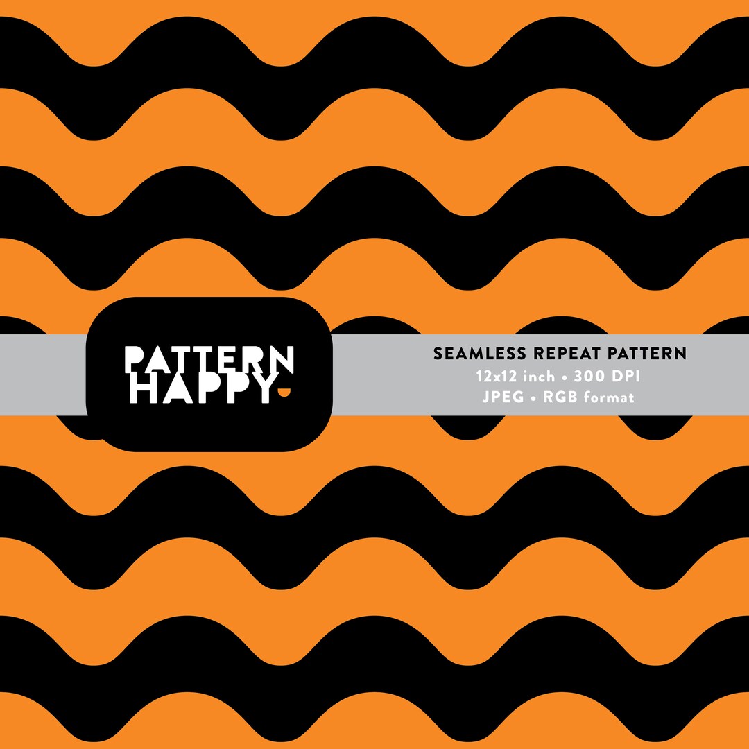 Hellscape Pattern Halloween Seamless Repeat Pattern, Wave Stripe Pattern for Sublimation ...
