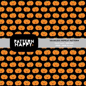 Halloween Pumpkins Seamless Repeat Pattern, Punkin Pattern for Sublimation Printing, Cute Halloween, Cute Pumpkins