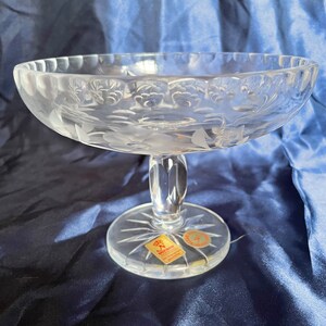Bavarian Crystal Footed Candy Dish