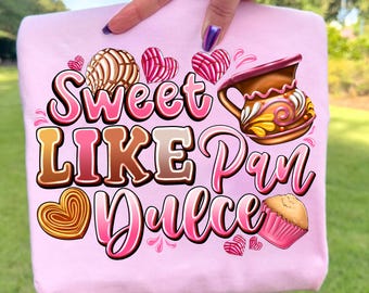 Sweet Like Pan Dulce Valentine PNG, Latina Mexican Valentine, Concha Heart (Digital Download)