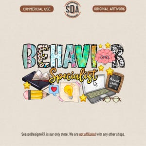 Behavior Specialist PNG, Special Education Teacher PNG, School Counselor Shirt Design, Teacher Sublimation PNG, Digital Download