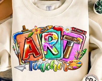 Art Teacher PNG: Back to School Design (Digital Download)