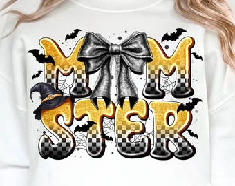 Momster Halloween PNG: Funny Spooky Mama Shirt Design (Digital Download)