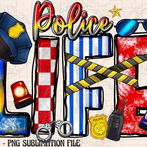 Police Life Png, Sublimation Design, Police Wife Png, Police Png, Police wife Design Png, Police Life Clipart Png, Digital Downloads, Police