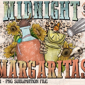 Midnight Margarita PNG: Gemstone Tequila Sublimation (Digital Download)