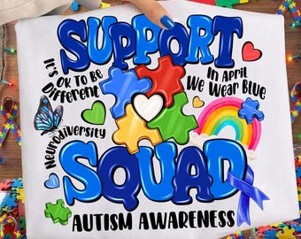 Family Autism Support Squad Png, Autism Awareness, Autism Teacher Png, Autism Png, Autism Month, Special Education