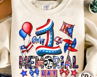 Retro My First 4th of July PNG: Patriotic Baby Sublimation (Digital Download)