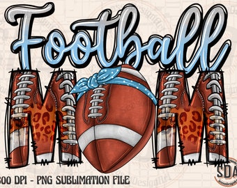 Football Mom Leopard PNG: Game Day Sublimation Design (Digital Download)