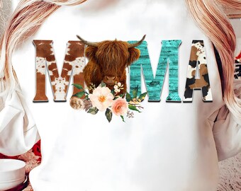 Western Mama Cow Png, Western Design, Mama Cow Png, Mama Png, Sublimation Designs Downloads, Digital Download, Western Png, Cowhide
