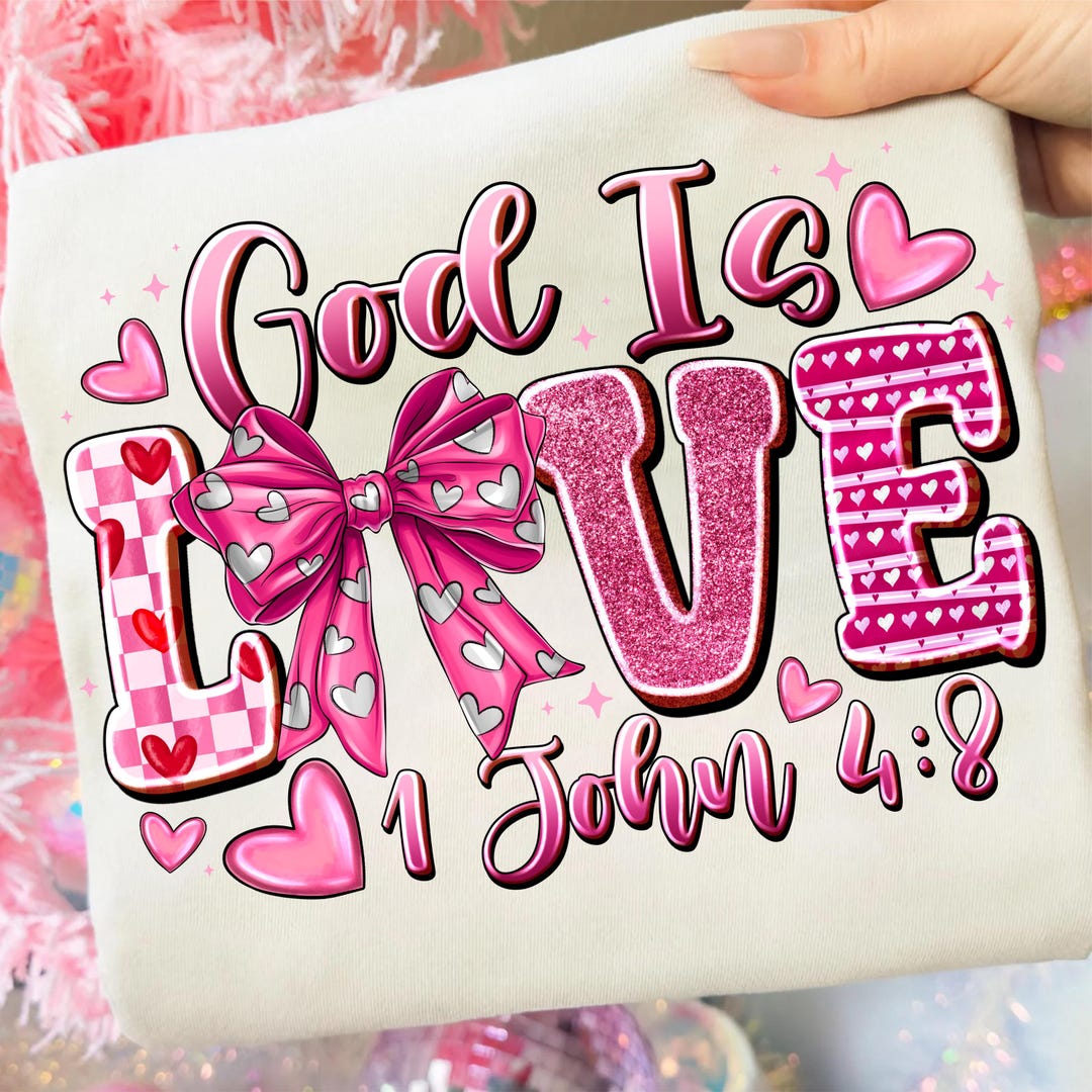 God is Love Png, Valentine Christian Png, Pink Jesus Png, Christian ...