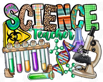 Science Life PNG Design: Love Science, Back to School (Digital Download)
