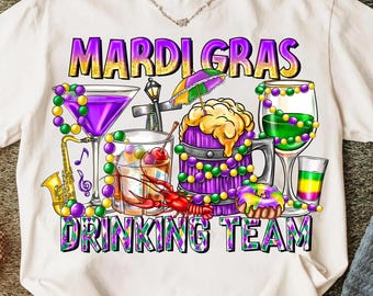 Mardi Gras drinking team, Western Mardi Gras Png, Mardi Gras Varsity Png, Louisiana Png, Fleur de lis Png, Mardi Gras Shirt png, Trendy Png