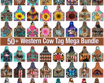 Cow Tag PNG Bundle, Western Cow Tag Bundle Png, Cow Tag PNG, Western Serape Cowhide Sublimation, Cattle Ranch Designs, Digital Download