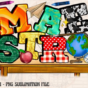 Maestra Png, Sublimation Design, Spanish Teacher Png, Teacher Png, Teacher Life Png, School, Maestra Bilingue, Español, Digital Downloads