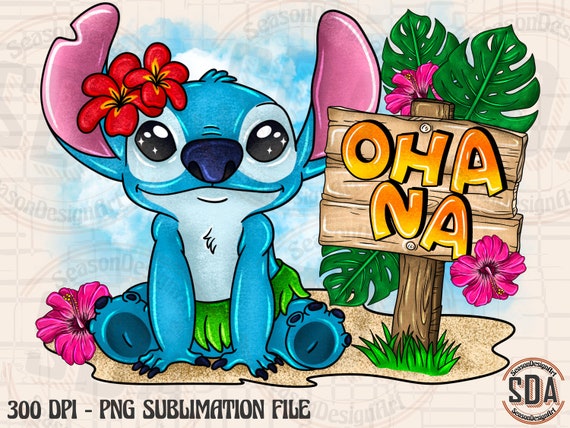 Ohana Stitch Png Sublimation Design Download, Cute Stitch Png, Hand Drawn  Stitch Png, Floral Stitch Png, Sublimate Designs Download 