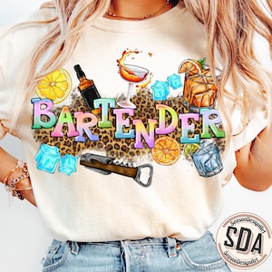 Bartender png sublimation design download, western bartender png, bartender life png, alcohol png, cocktail png, sublimate designs download