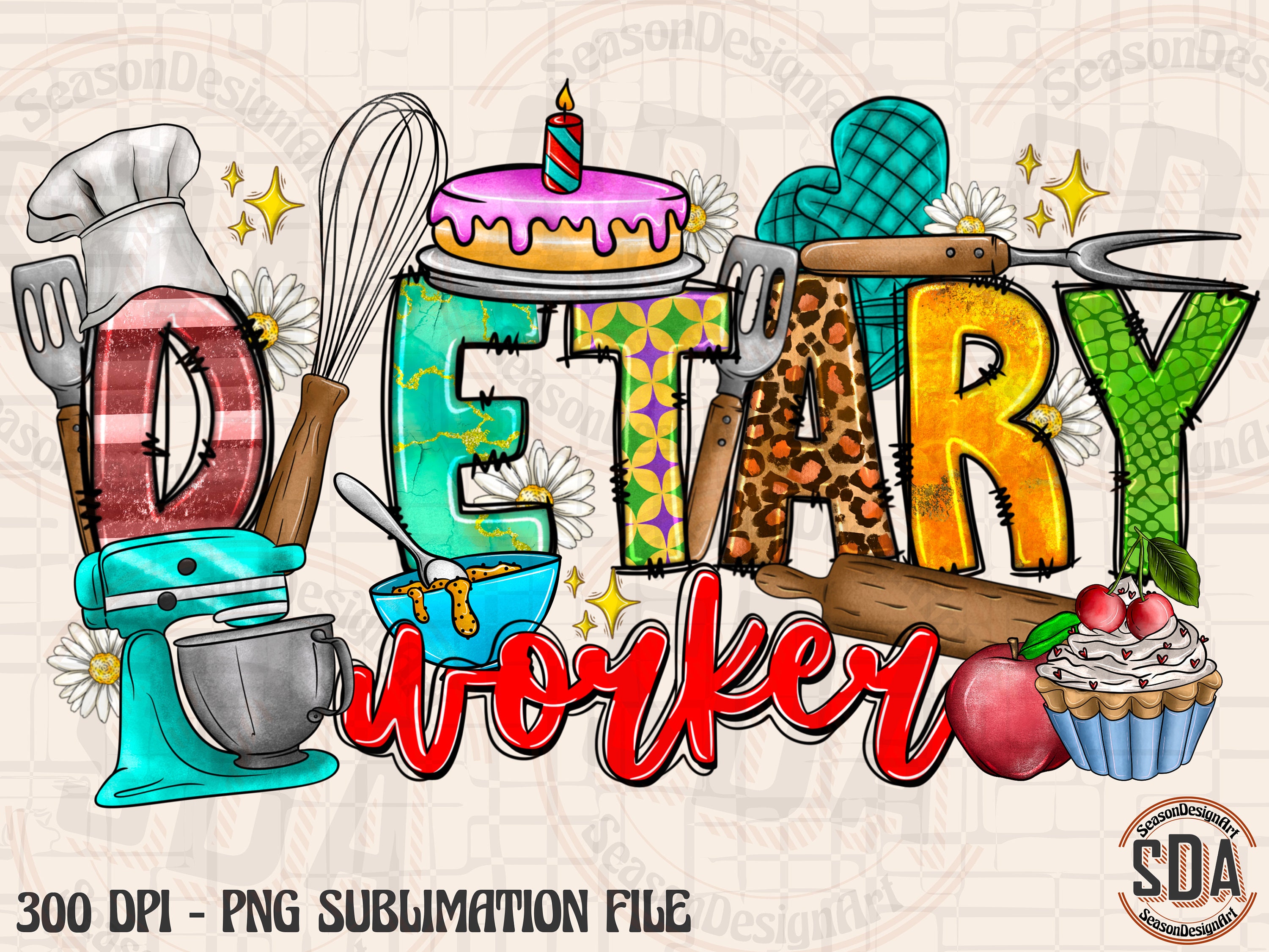 Dietary Worker Png, Sublimation Design, Lunch Lady PNG, Dietary Doodle Png, Diet Helper Sublimation, Dietary Aide Png,Dietary Assistant Png