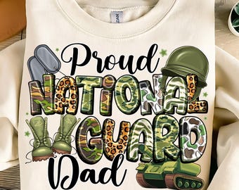Proud Army National Guard Dad PNG - Sublimation Design (Digital Download)