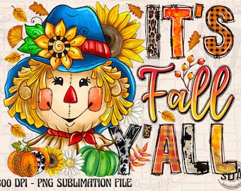 Fall Rag Doll PNG: Scarecrow, Pumpkin Sublimation Design (Digital Download)