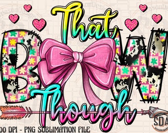 Western Bow PNG: Baby Girl Sublimation Design (Digital Download)