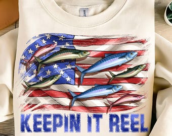 America Fish Flag PNG: 4th Of July Sublimation Design (Digital Download)