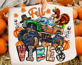 Happy Thanksgiving Monster truck png, Turkey Png, Fall Shirt For Kids, Thankful png, Funny Turkey Day, Sublimation Design, Monster truck png