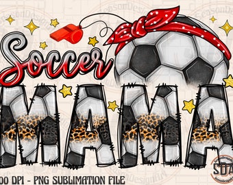 Leopard Soccer Mama PNG: Western Game Day Design (Digital Download)