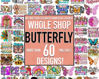 60+ Butterfly Christian Bundle Png Bundle, Jesus Png, Faith Bundle Png, God Png, Bible Verse Png, Religious Png, Butterfly Sublimation PNG