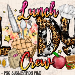 Lunch Lady Crew Png,Lunch Lady Sublimation Design, Lunch Lady, Lunch Lady Clipart, Kitchen Equipment Png, Lunch Lady Life, Digital Download