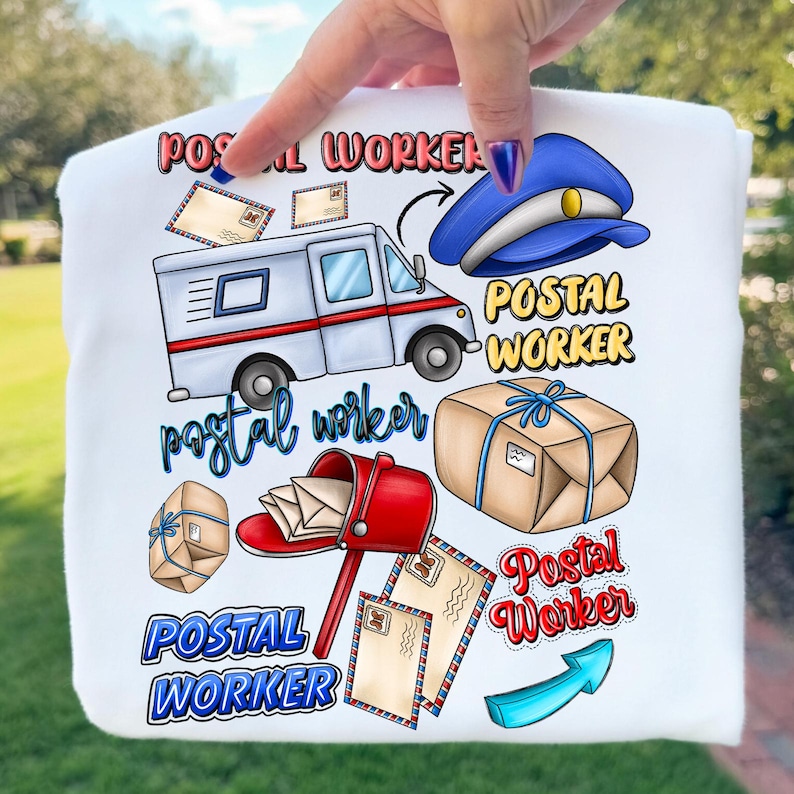 Postal Worker Png Sublimation Design Download, Postal Truck Png, Postal ...