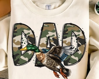Camo Duck Dad PNG, Hunting Design (Digital Download)