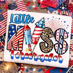 Little Miss Firecracker Png, 4th July Png Kids Toddler, Little Mister Firecracker png, American Girl Boy Png, Kid Shirt png, American Girl