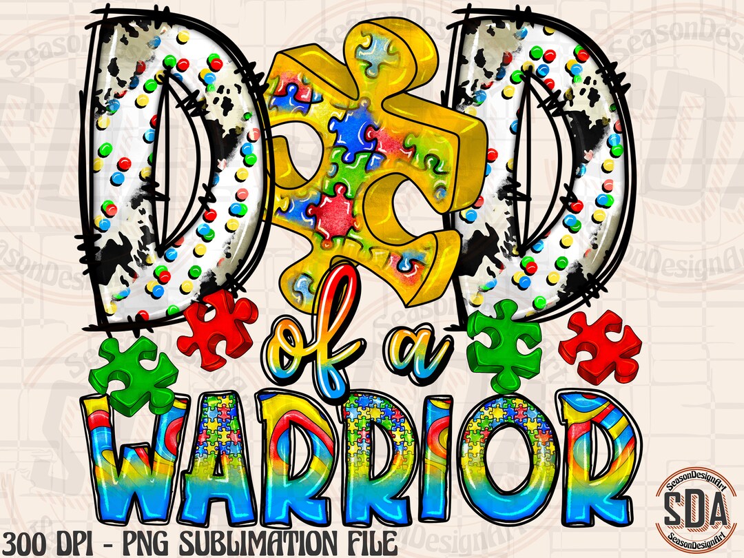Autism Awareness Dad PNG: Puzzle Sublimation Design (digital Download ...