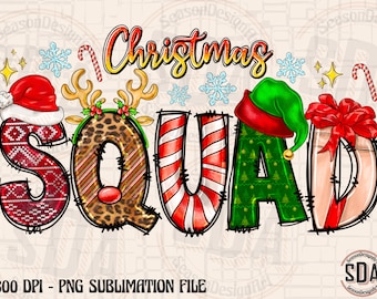 Christmas Squad Png, Merry Christmas Png, Squad Png, Christmas, Christmas Tree, Western, Digital Download, Sublimation Design