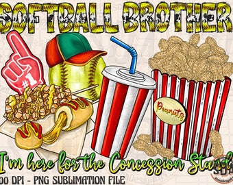 Softball Brother Concession Stand PNG: Sublimation Design (Digital Download)