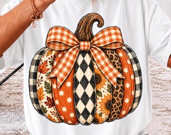 Preppy Fall Pumpkin PNG, Coquette Floral Autumn PNG, Striped Pumpkin Png, Gingham Png, Thanksgiving png, Pumpkin Spice Png, Leopard, Dots