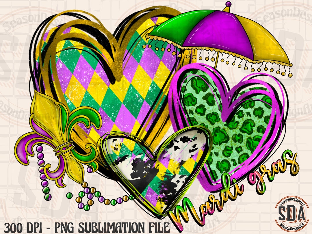 heart necklace mardi gras