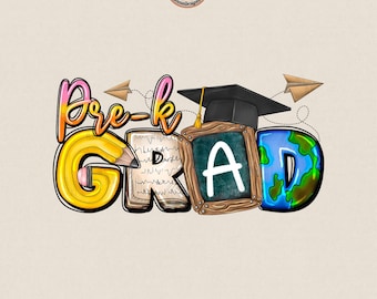 Pre K Graduation 2026 PNG, Preschool Graduation, Kindergarten Grad, Cute Preschool Graduation Design, Sublimation Design (Digital Download)
