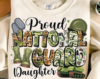 Proud Army National Guard Daughter PNG: Sublimation Design (Digital Download)