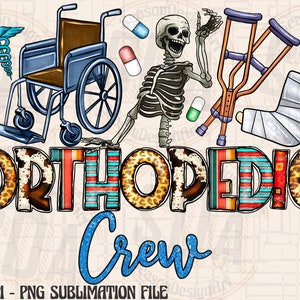 Orthopedic Nurse Png, Ortho Crew Png, Occupation Png, Orthopedic Squad Png, Orthopedic Squad Png Files ,Vintage Doodle Png,Leopard Lettering