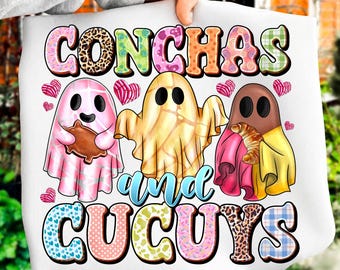 Conchas And Cucuys Png, Mexican Ghost Png, Spooky Conchas Png, Pantasmas Png, Latina Png, Mexican Halloween Png, Digital Download