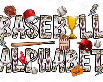 Baseball Font png, Distressed Baseball Alphabet png, Baseball team Alphabet png, Mom Baseball png, Varsity Letters, Digtal Download