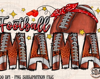 Football Mama Leopard PNG: Game Day Design (Digital Download)