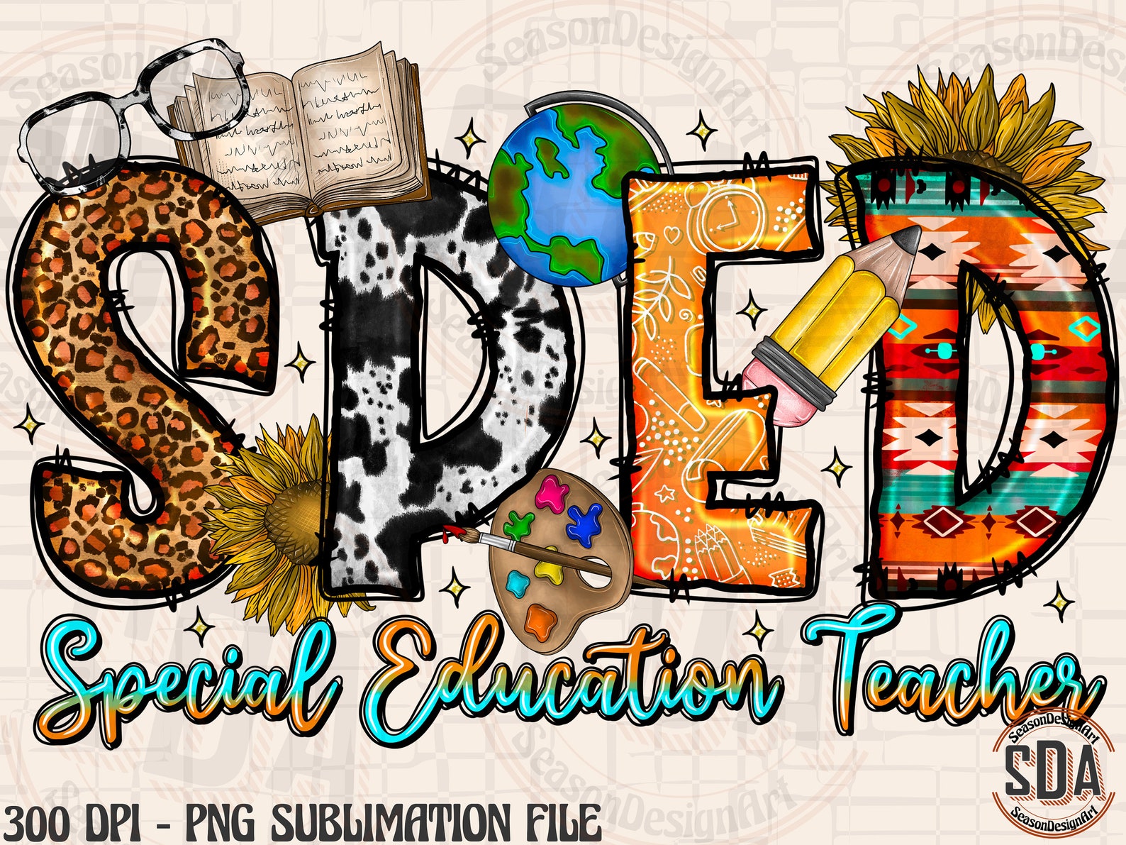 Sped Files Design SPED Teacher Sublimation Design: Western School PNG (digital Download ...