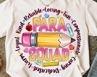 PARA Squad PNG: Special Education Team Sublimation Design (Digital Download)