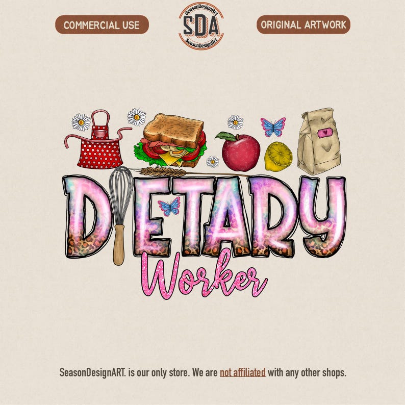 Dietary Worker Png, School Cafeteria Worker Png, Lunch Lady Png, Nutrition Worker Png, Food Service Staff Png, Digital Download image 1