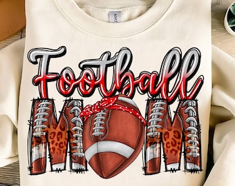 Football Mom PNG: Coquette Bow Design - Game Day Digital Download