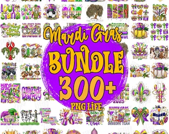 Mardi Gras PNG Bundle: Carnival Sublimation Designs (Digital Download)