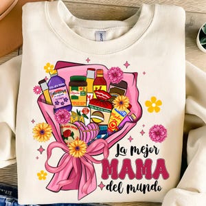 Floral Topper Multipack Mama Png, La Mejor Mama Del Mundo Png, Retro Madre, Happy Mother&#39;s Day, Gift For Latina Mom, Mama Png, Digital File