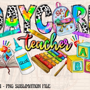 Daycare teacher Png, Sublimation Design, Western Png, daycare Png, daycare teacher File Design, Digital Download, Flower png, Teacher png
